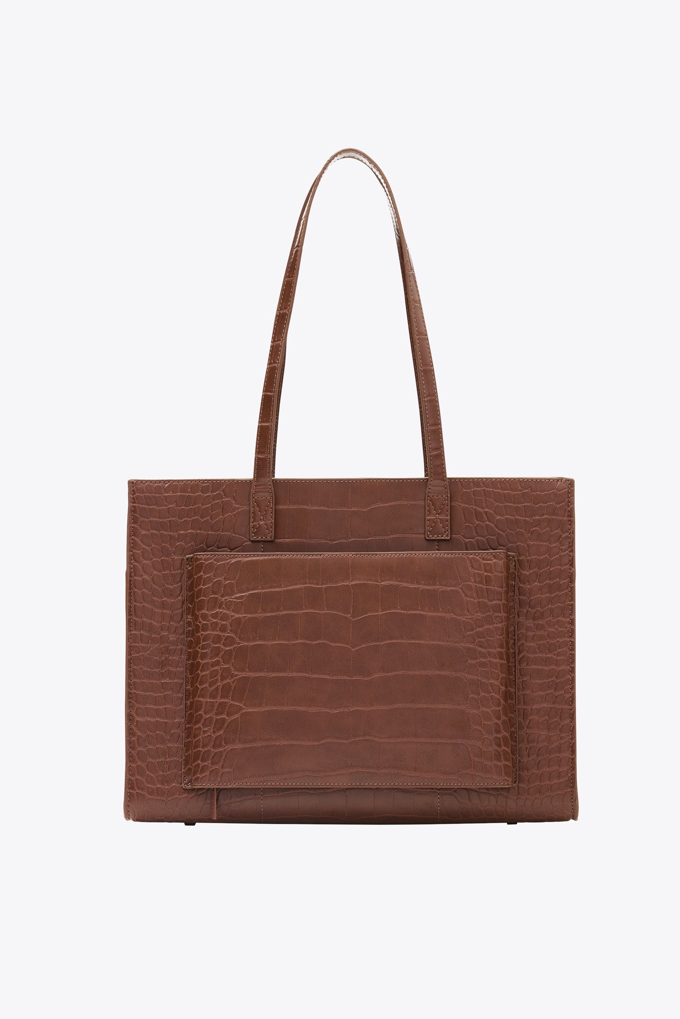 The Work Tote in Maple Croc