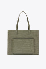 Resale The Large Work Tote in Olive Croc