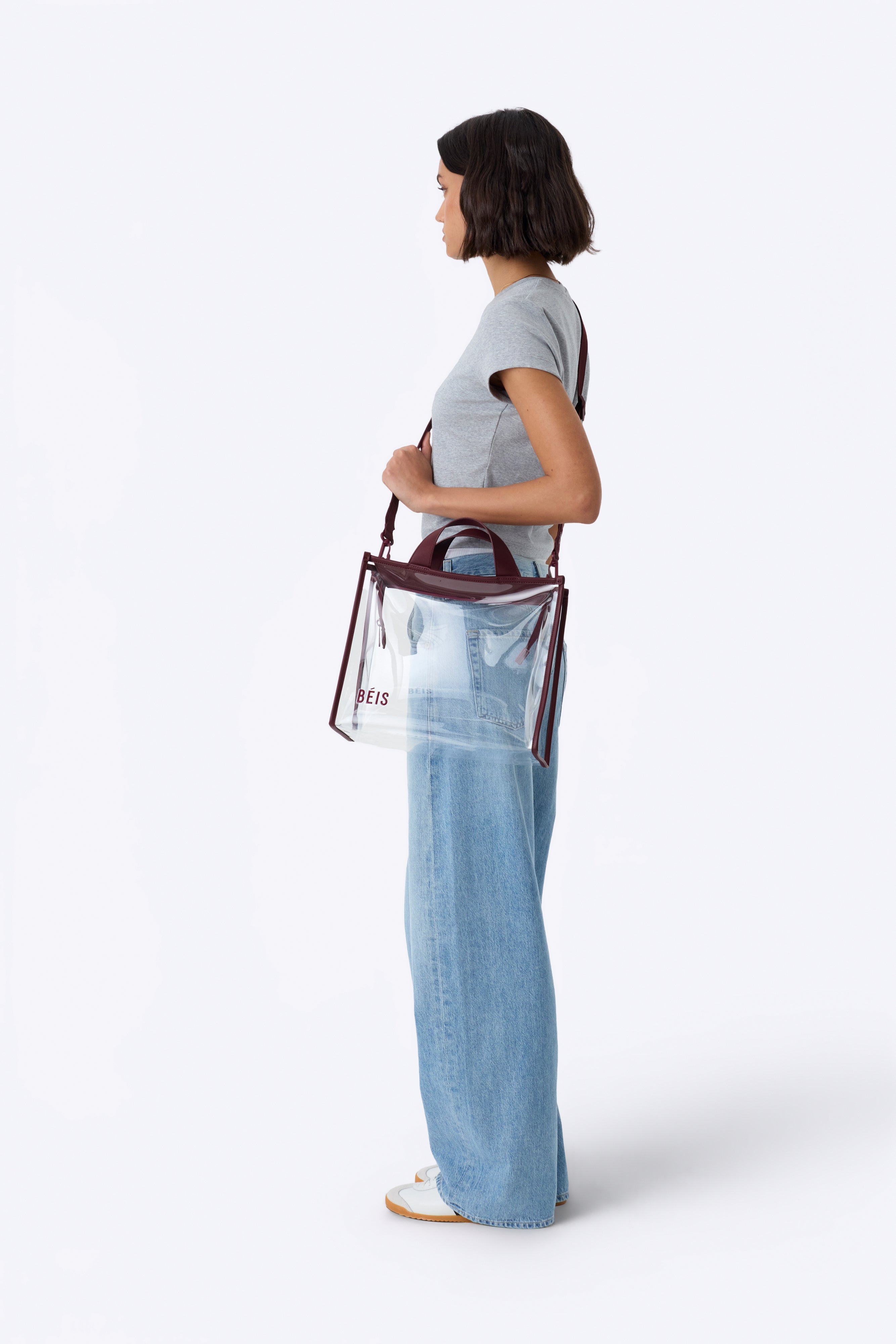 The Stadium Tote in Burgundy