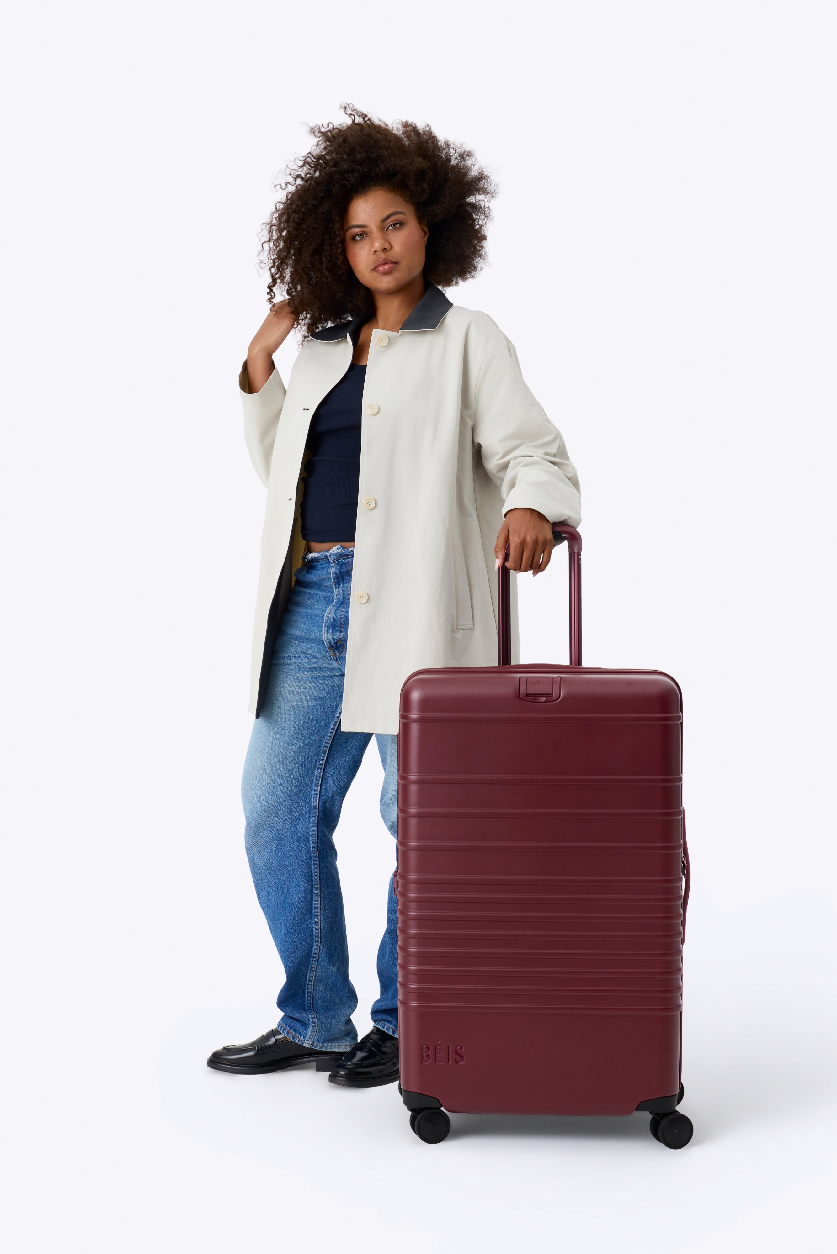 Resale The Large Check-In Roller in Burgundy