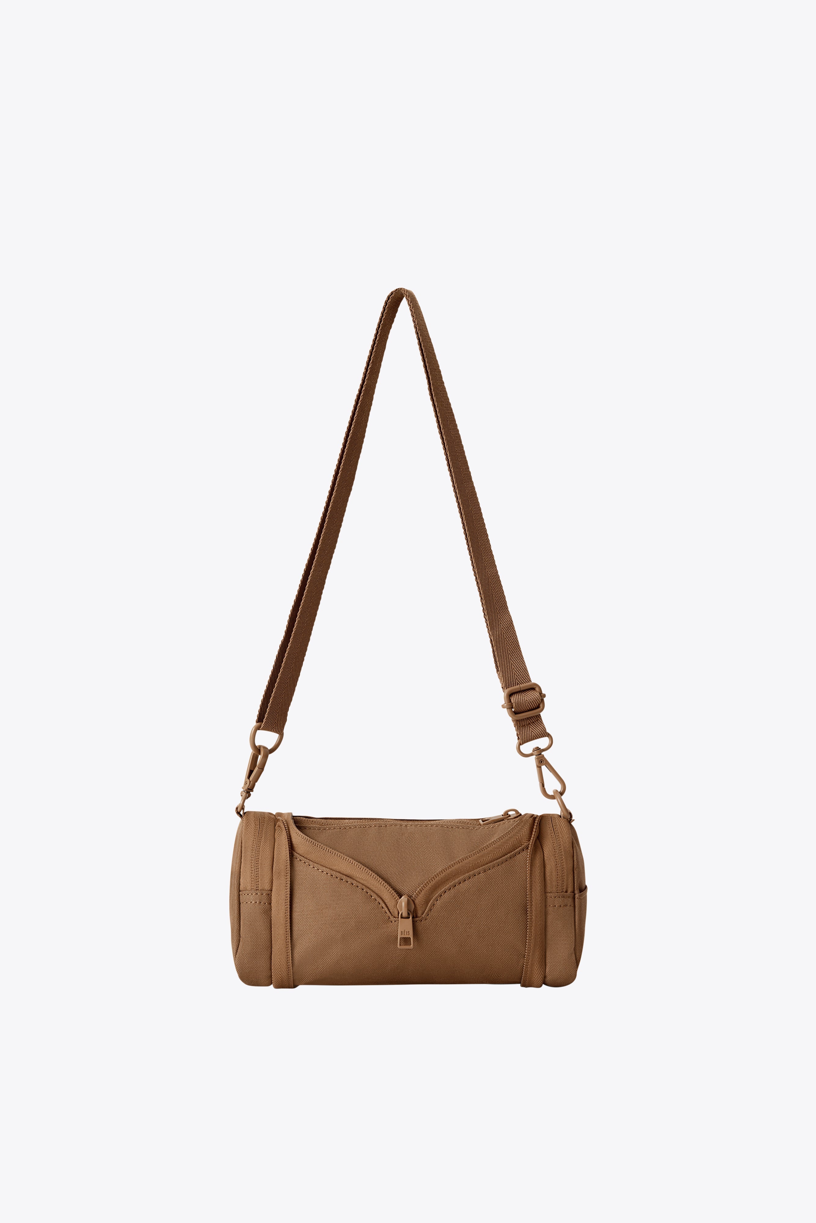 The Expandable Crossbody Charm in Camel