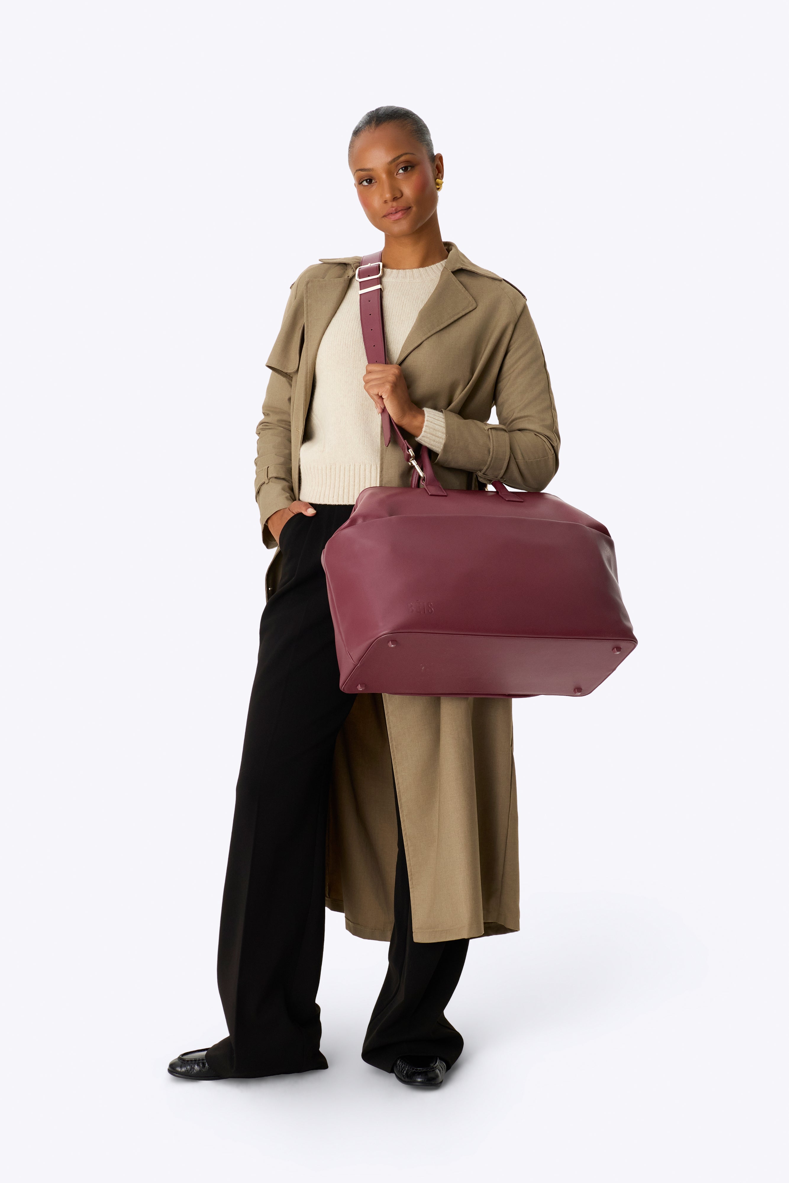 The Essential Weekender in Burgundy