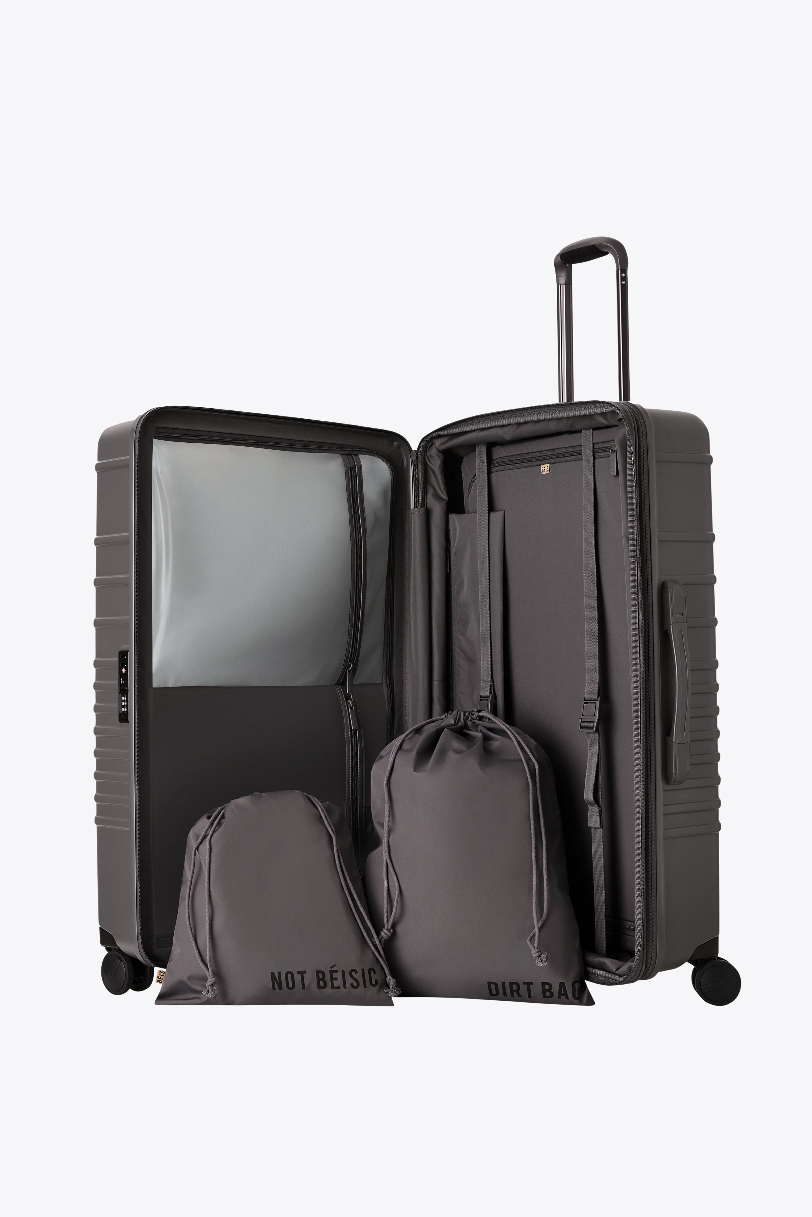 The Large Check-In Roller in Charcoal