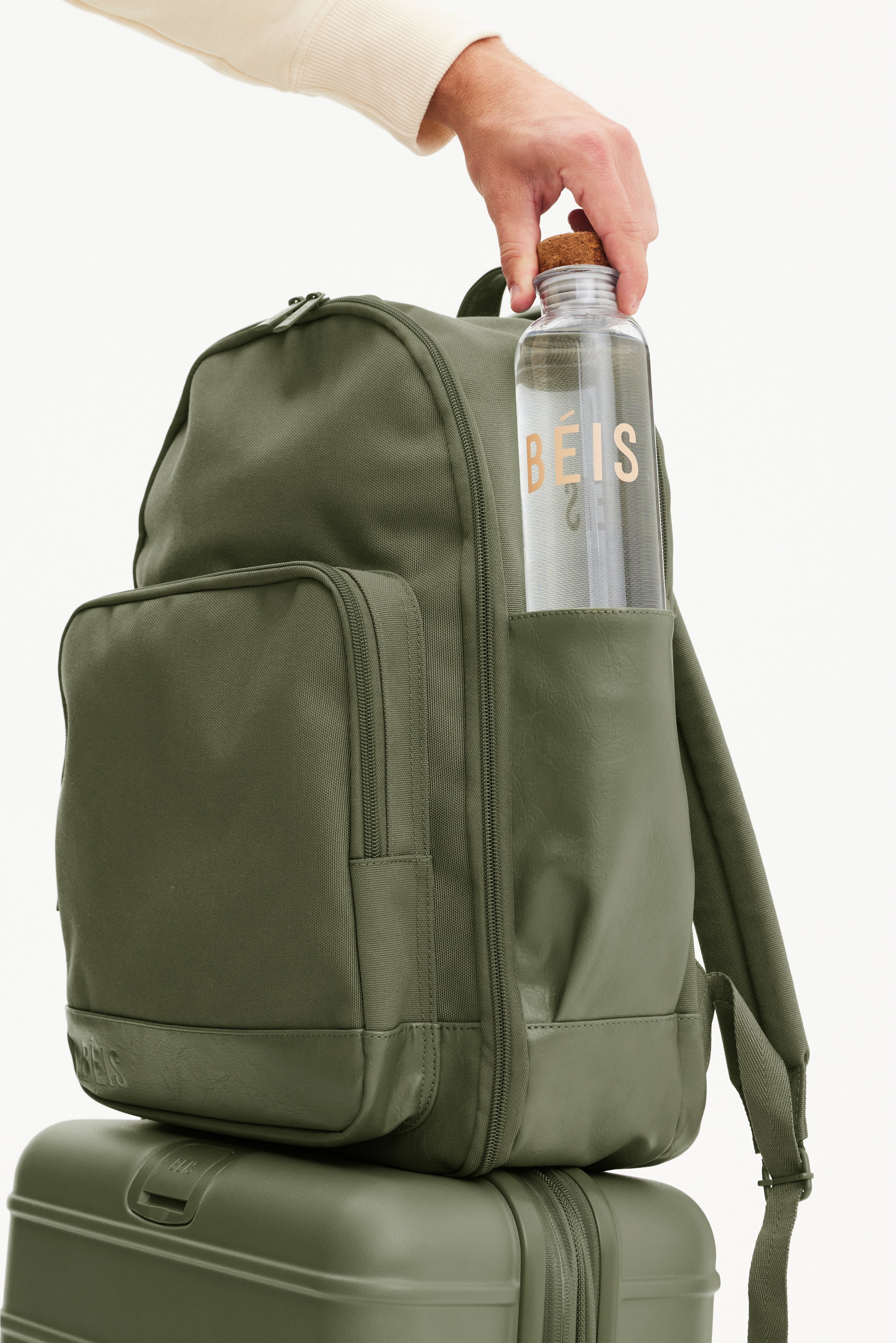 The Travel Backpack in Olive