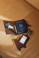 The Passport & Luggage Tag Set in Maple