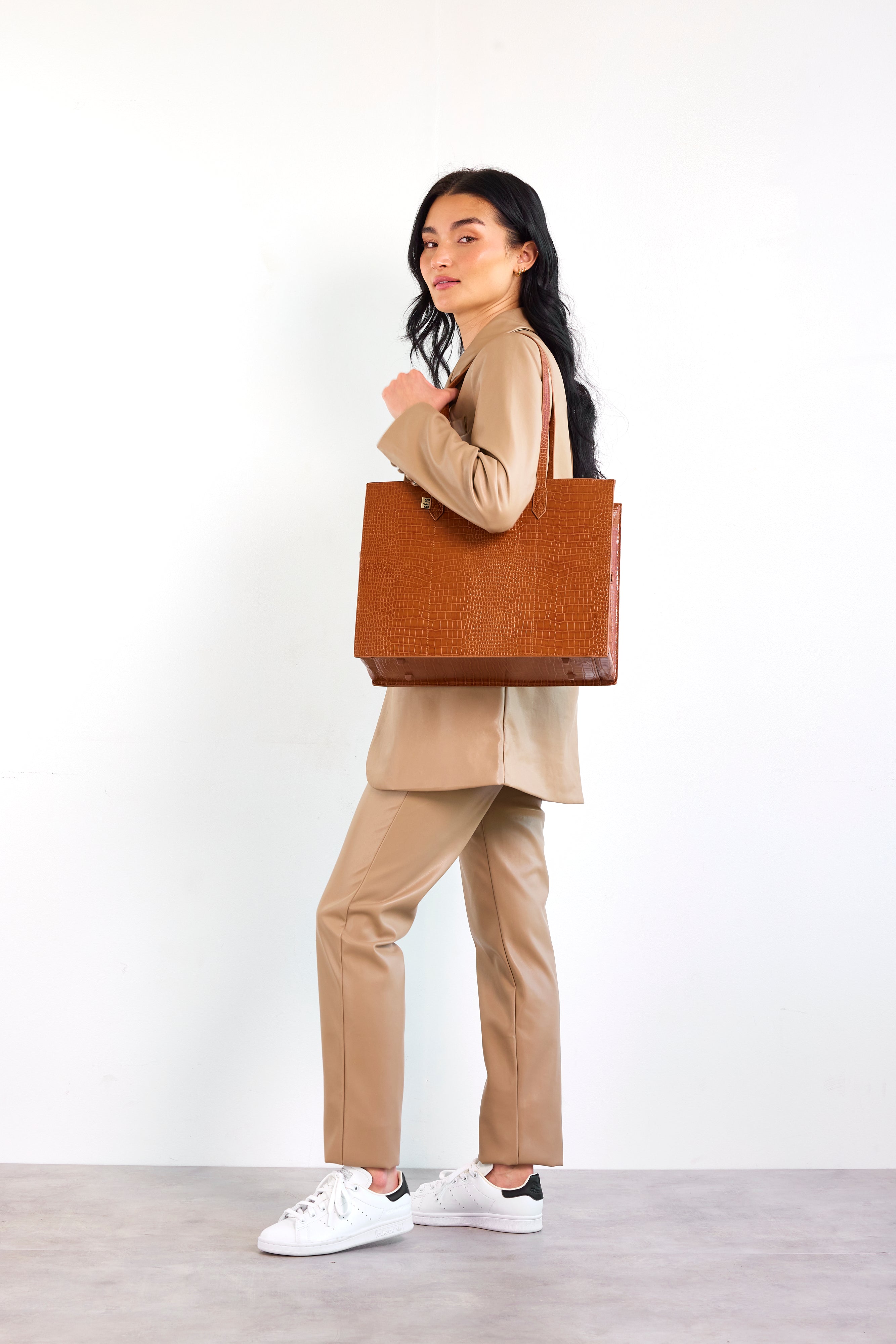 Resale The Work Tote in Cognac Croc