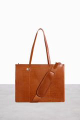 Resale The Work Tote in Cognac Croc
