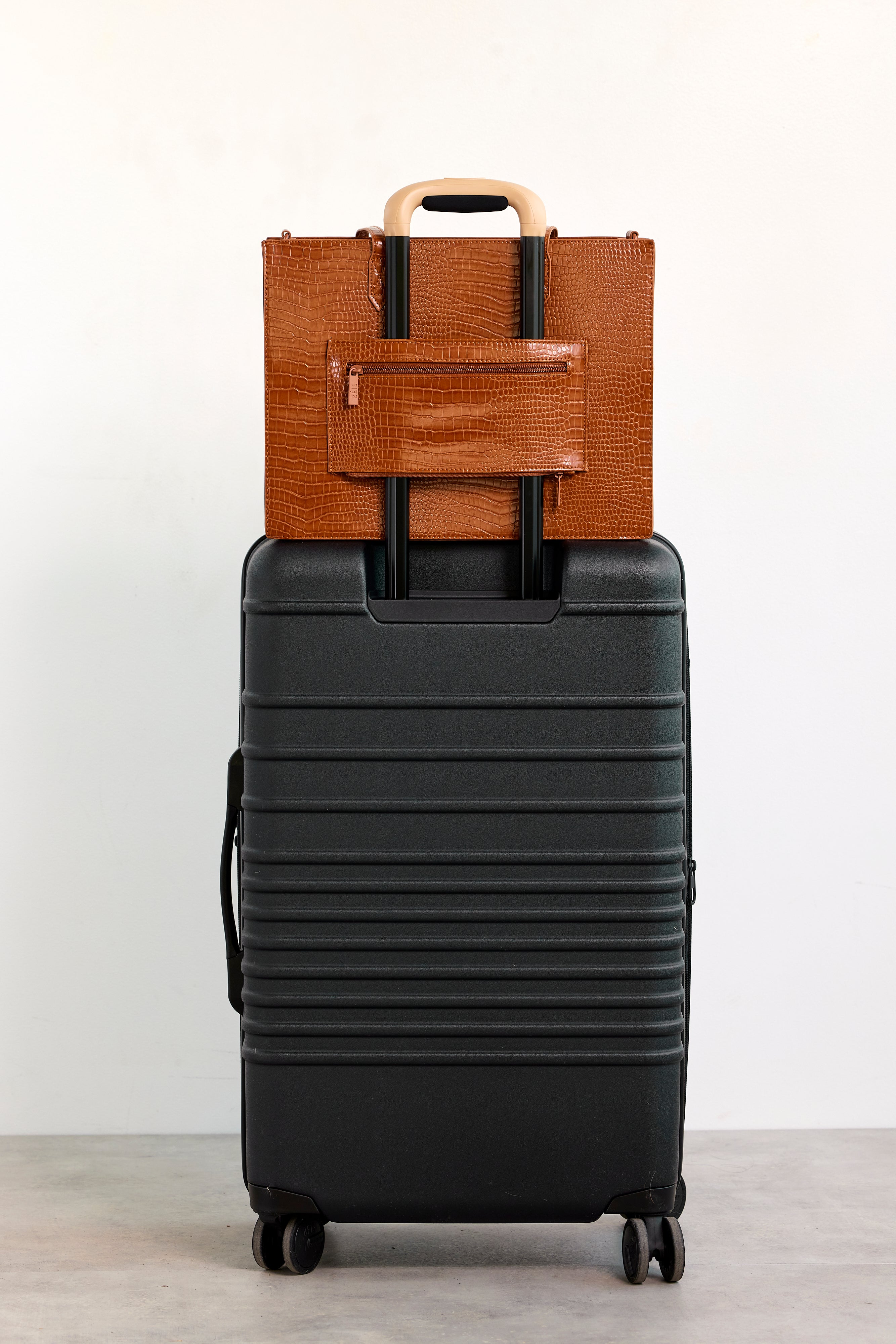 Resale The Work Tote in Cognac Croc